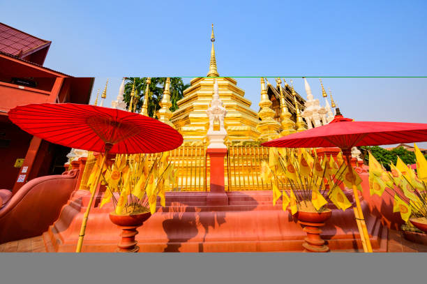 istock Ancient Golden Pagoda in Wat Phan Tao 1452416341