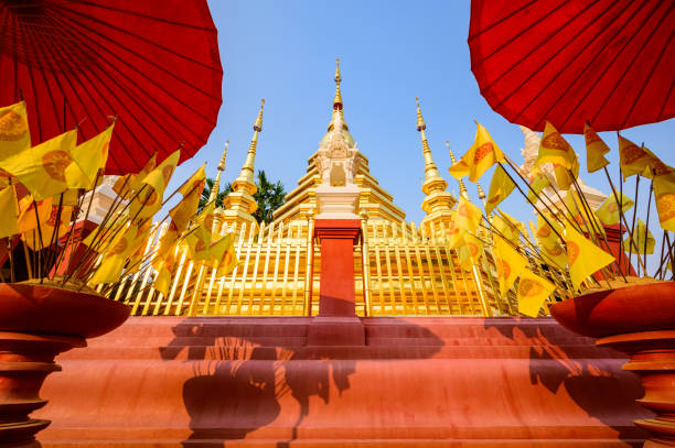 istock Ancient Golden Pagoda in Wat Phan Tao 1452416342