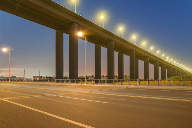 istock Suzhou Shanghai Yangtze River Bridge, Expressway and Sunset Scenery in China 1452416372
