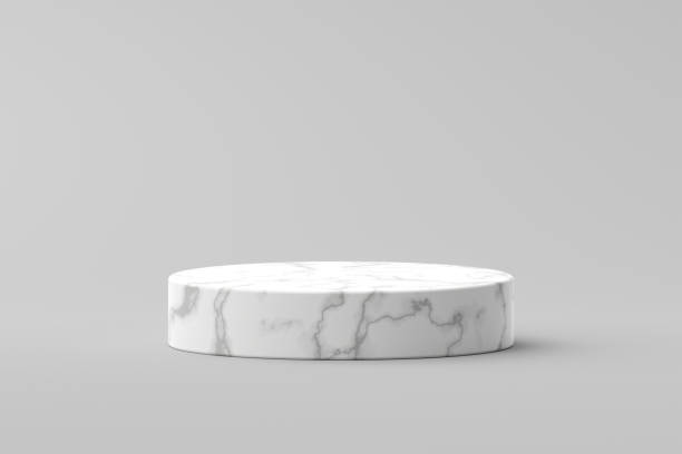 istock White marble podium 3d product display empty stage background with blank minimal modern luxury cosmetic stand mockup or advertising abstract stone presentation pedestal platform natural rock shelf. 1452422355