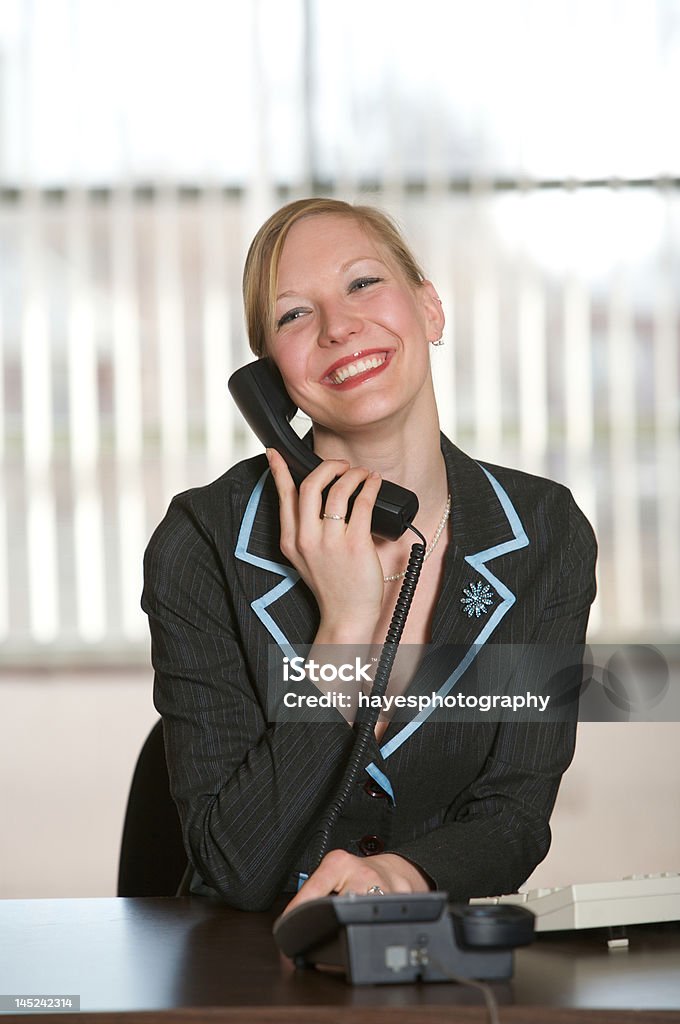 Cheerful Young blonde office worker 20-29 Years Stock Photo