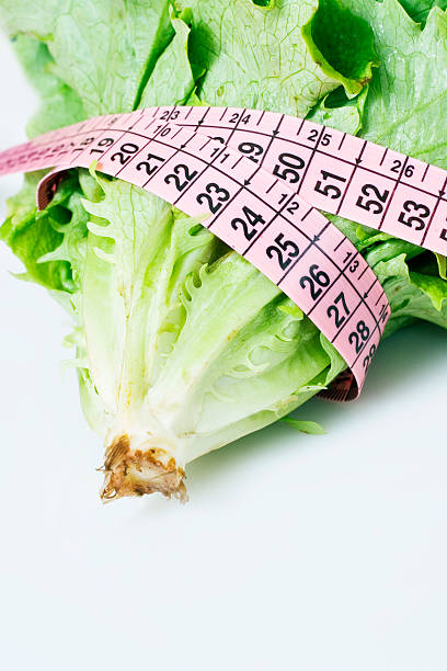 istock Fresh lettuce and measuring tape 145242827