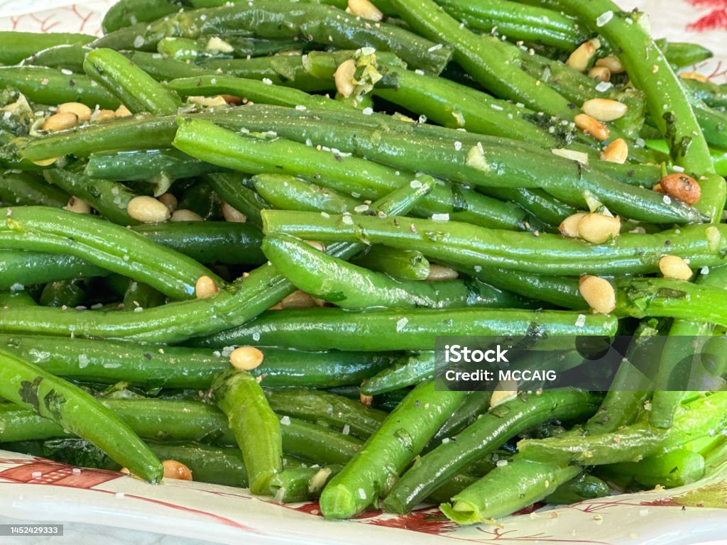 Green Beans Close-up Stock Photo