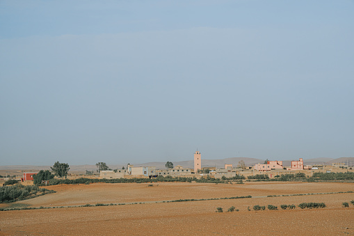 Morocco Berbers Village Rural Scene with Arid climate