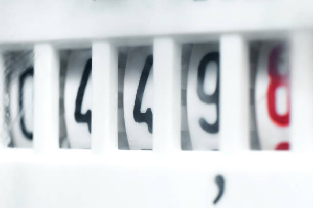 Digital display of electric smart meter.