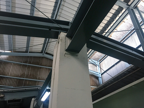 Industrial roof steel beam frame