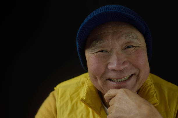 istock Smiling Japanese senior man 1452437956