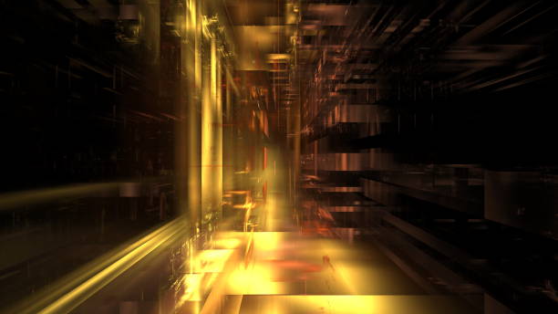 istock Abstract digital space, digital technologies, background for design. Transmission of information, data processing. 3d render 1452439018