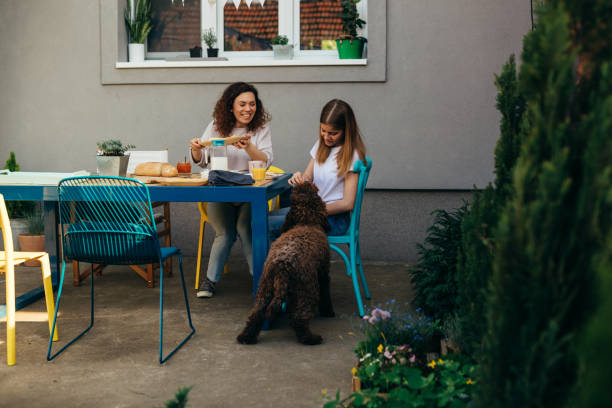 istock mother and daughter in backyard at home 1452440803
