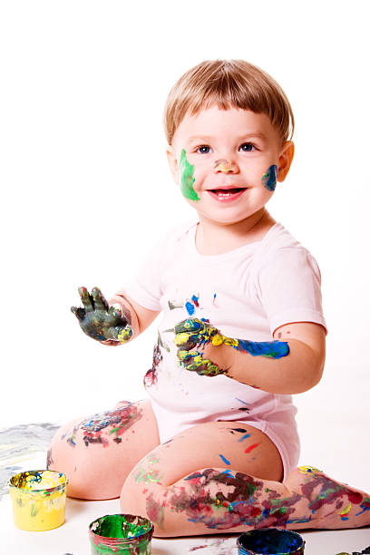 istock Child Finger Painting 145244092