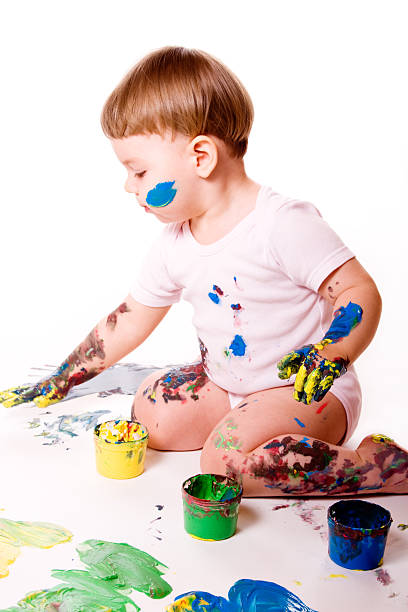 istock Girl Finger Painting 145244141