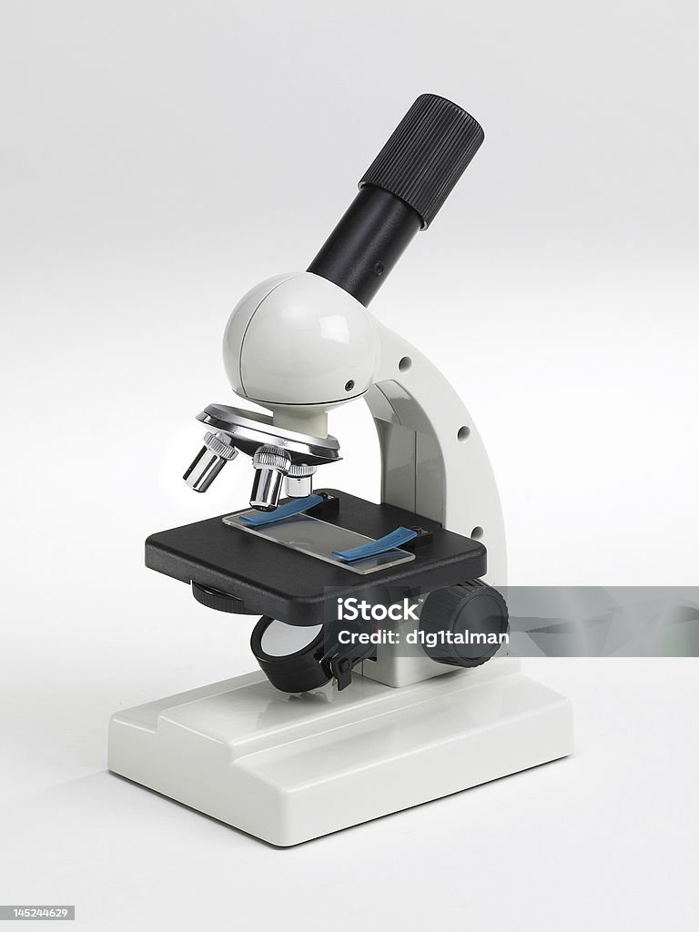 Microscópio em branco - Foto de stock de Ciência royalty-free
