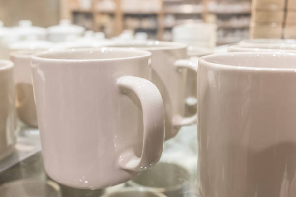 istock Lots of white coffee cups, mugs 1452449010