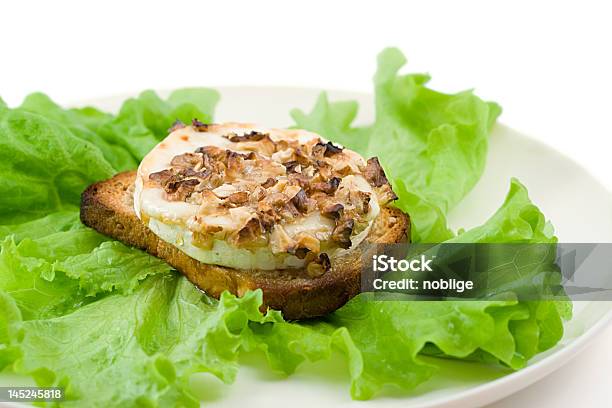 Green Salad With Goat Cheese And Toast Stock Photo - Download Image Now - Bread, Breakfast, Cafe