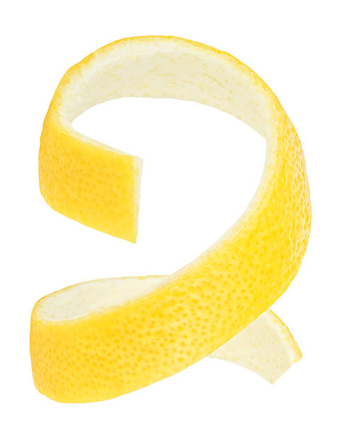 istock Fresh lemon zest isolated on a white background 1452460002