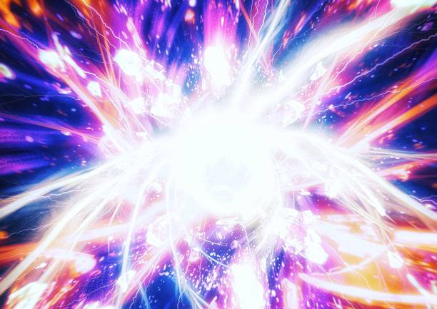 istock 3d illustration of colorful sparks exploding in science and technology concept 1452460252