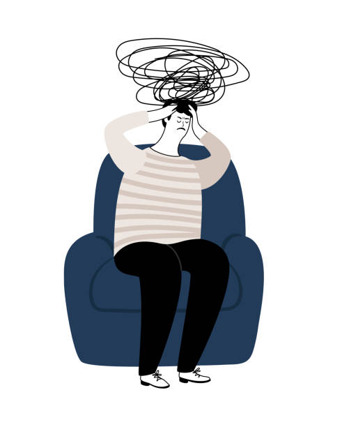 istock Mental attack. Headhacke man, bad thinking panic emotions person, concentrating pain reaction distraught depression attacked guy 1452460376