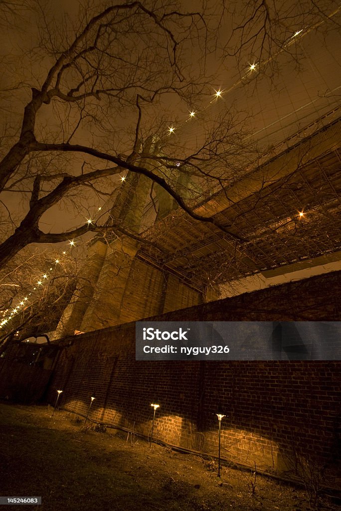 Brooklyn Bridge - Lizenzfrei Abenddämmerung Stock-Foto