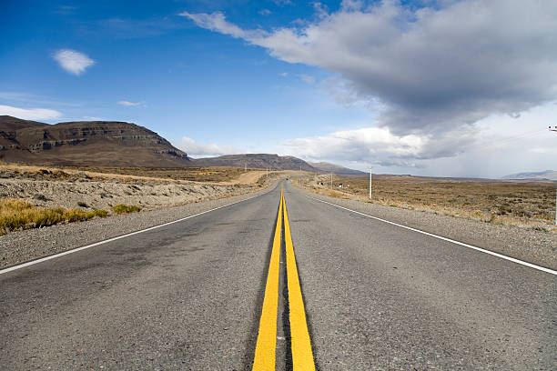 Street in Patagonia stock photo