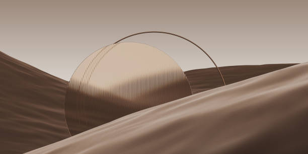 istock Arch and abstract shape in sand, mockup product display 1452464587