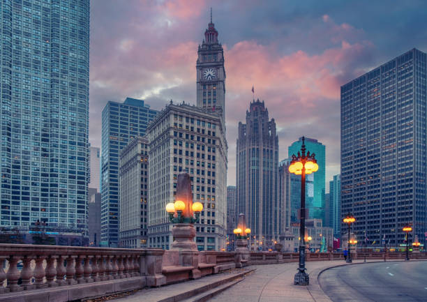 istock Street Lights and Sidewalk in Chicago 1452467257