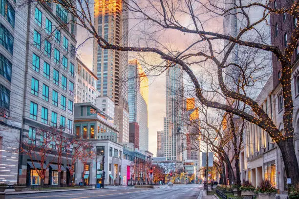 Photo of Michigan Avenue in Early Morning Light