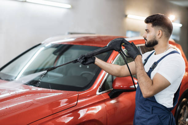 istock Car wash service and detailing concept. 1452469887