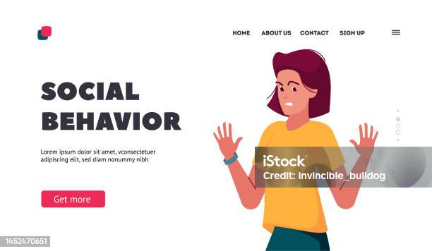 Refusing Body Social Behavior Landing Page Template Refuse Negative Emotion ...