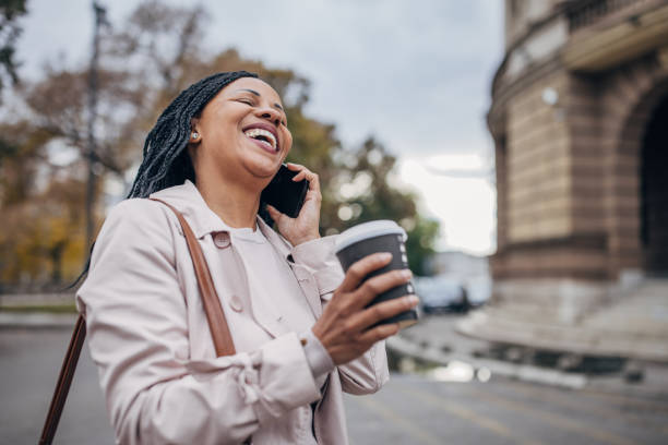 istock Modern woman in city 1452470831
