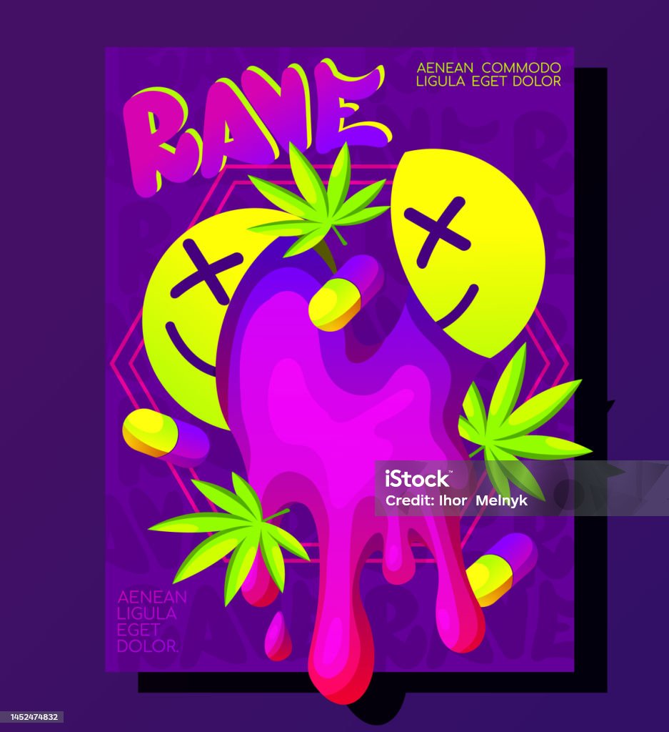 Cycadellic Rave Posters Psychedelicravebanner Stock Illustration - Download Image Now - 1960 ...