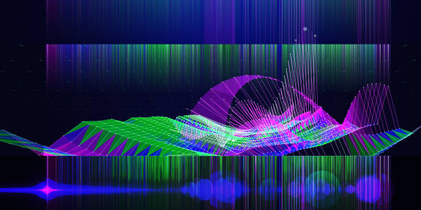 istock Abstract  background polygonal grid with lines on dark. Big Data. Presenting concept of color lines algorithms grid. Banner for business, science and technology. 1452480714