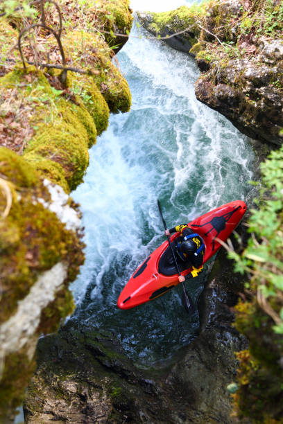 istock Kayak in small canyon river 1452480790