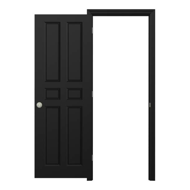 istock open isolated door closed 3d illustration rendering 1452481426