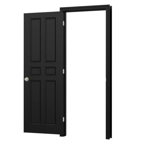istock open isolated door closed 3d illustration rendering 1452481431