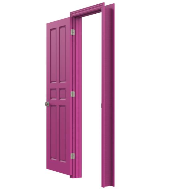 istock open isolated door closed 3d illustration rendering 1452481531