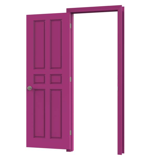 istock open isolated door closed 3d illustration rendering 1452481535