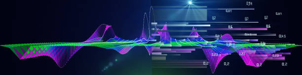 istock Abstract  background polygonal grid with color blurred lines and spot. Presentation concept of glow algorithms data grid. Banner for business, science and technology. Big Data. 1452482823