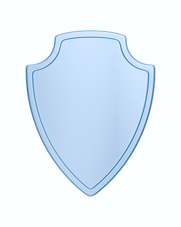 shield on white background. Isolated 3D illustration