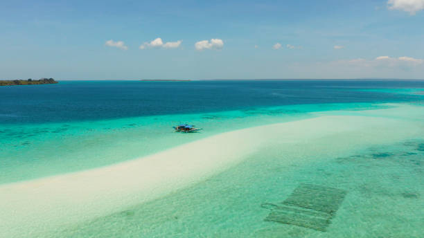 istock Sandy beach in the lagoon with turquoise water. Balabac, Palawan, Philippines. 1452490138