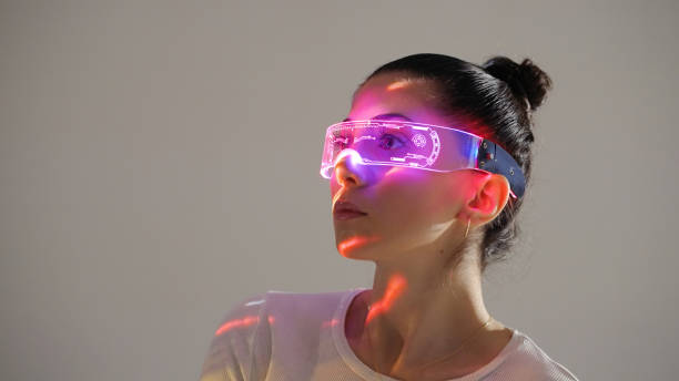 istock Young woman with smart glasses 1452491458