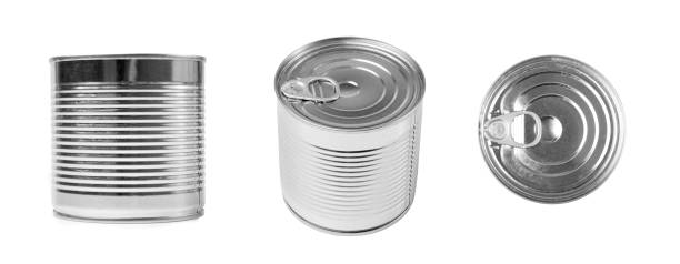 istock Tin Can Isolated, Preserve Template Mockup, Metal Milk Package, Aluminum Cylindrical Container 1452497737