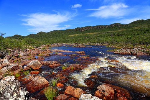 A stunning natural habitat in the national park of Chapada dos Veadeiros in the state of Goias in Brazil