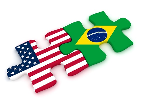 Brazil USA flag puzzle