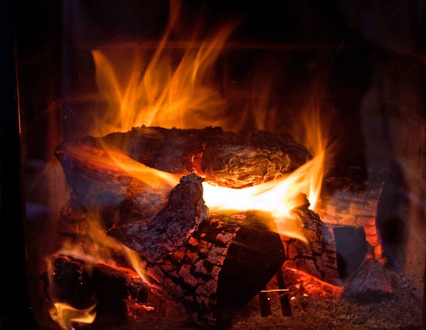 istock fire in the fireplace and tangerines and nuts 1452516473