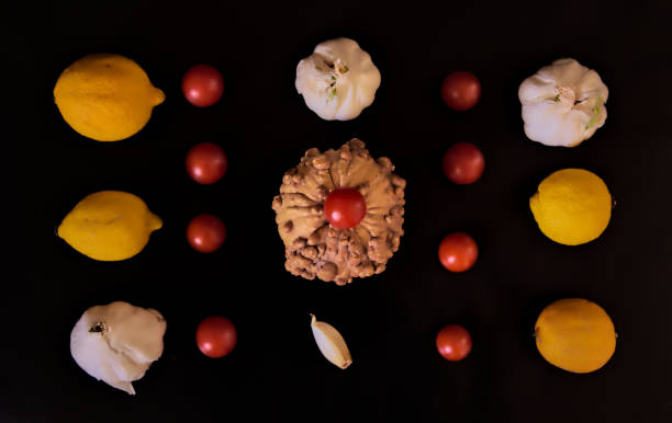 composition made with vegetables and fruits