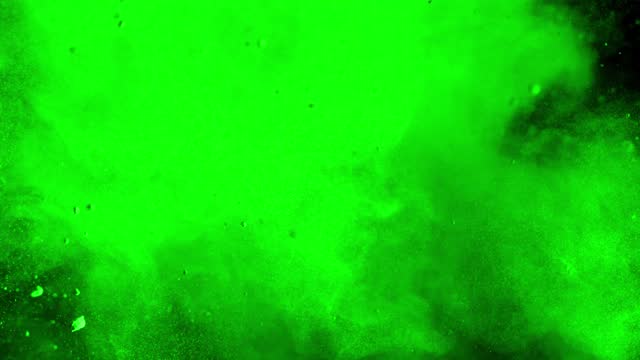 powder exploding green