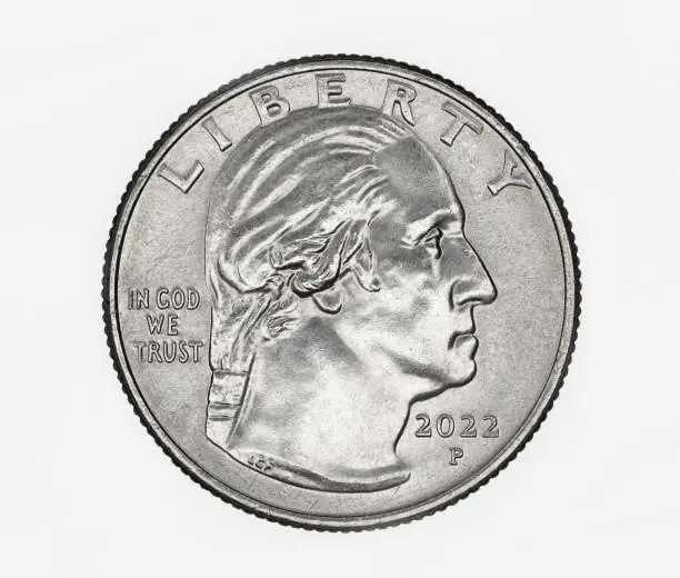 Photo of Updated portrait of George Washington on 2022 United States quarter dollar coin