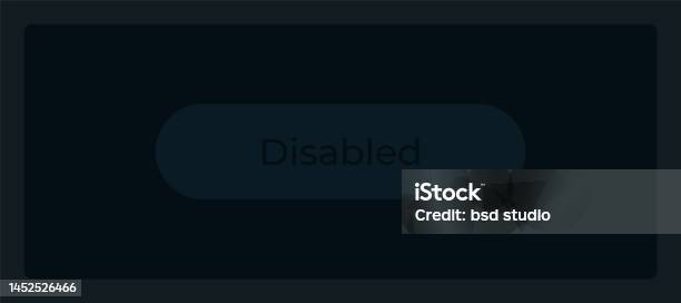 Disabled Control Ui Disabled Sign Up Button Ui Element Template Stock Illustration ...