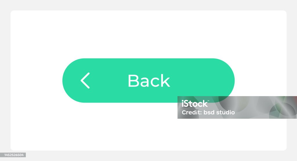 Active Back Button Ui Element Template Stock Illustration - Download ...
