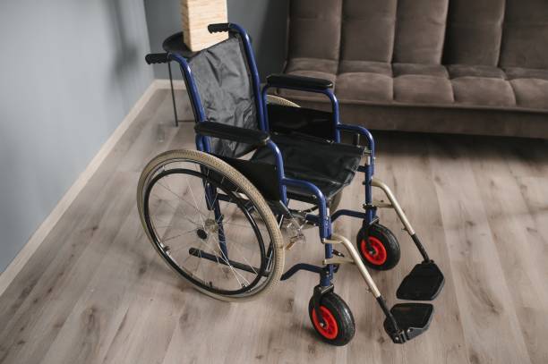 istock Modern Empty Wheelchair stand in Room. 1452527765